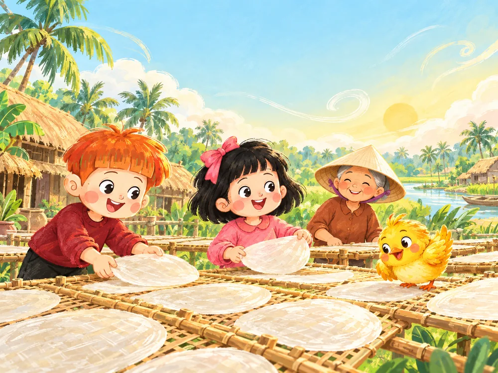 Trang truyện: làng bánh tráng Thuận Hưng