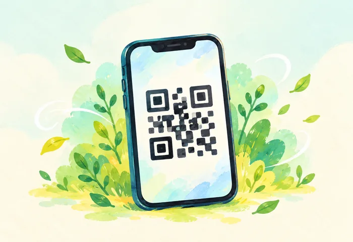 Điện thoại hiển thị mã QR